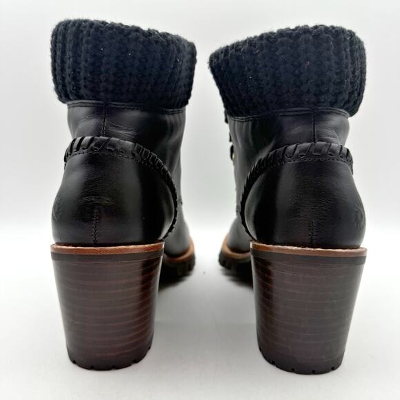 Jack Rogers Womens Harper Hiker Booties US 7.5 Black Leather Water Resistant NIB - Picture 9 of 12